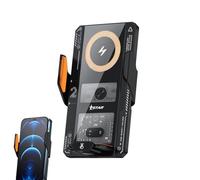 Caricabatterie wireless per auto: supporto per telefono con morsetto per auto, supporto silenzioso per griglia di ventilazione | base di ricarica rapida da 66 W con sensore intelligente, presa