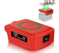 Caricabatterie wireless per batterie Einhell da 18 V, 15 W, per Air Pods per telefono Sam Sung, con adattatore di ricarica USB e di tipo C, Power Battery Connector