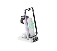Caricabatterie wireless per più dispositivi, caricabatterie rapido con cavo Type-C per smartphone Apple e Android, risparmia spazio, niente cavi