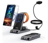 Caricabatterie Wireless per Samsung, Magnetico Stazione di Ricarica Mag Safe 3 in 1 per Samsung Galaxy S25 Ultra/S24 Ultra/Z Fold/Flip 7, Caricabatterie per Galaxy Watch Ultra/8/7, Galaxy Buds 3 Pro