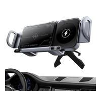 Caricabatterie wireless per telefono in auto, base per telefono cellulare, pieghevole, con doppia bobina da 15 W, per furgoni e berline