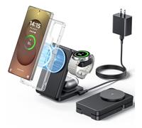 Caricabatterie wireless pieghevole magnetico 3 in 1 per Samsung, stazione di ricarica rapida Mag-Safe per Galaxy S25 S24 S23 Ultra Plus/Z Fold/Flip 7/6/5, supporto caricabatterie per Galaxy Watch