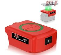 Caricabatterie Wireless Portatile per Einhell 18V Power X Change Batteria agli ioni di litio 15W Caricatore Rapido per Telefoni, Compatibile con iPhone & Samsung 16/15/14/13/12 Series Station Adapter