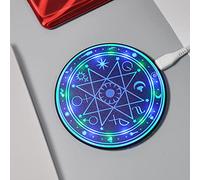 Caricabatterie wireless rapido da 10 W, con Magic Light Array | Tappetino di ricarica con motivo creativo per tutti i dispositivi abilitati Qi,D