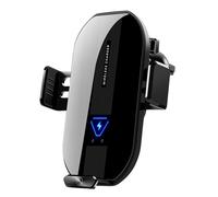 Caricabatterie wireless rapido da 15 W con supporto autobloccante, ideale per iPhone e Samsung, dotato di snodo sferico girevole a 360 gradi.