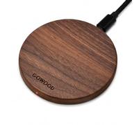 Caricabatterie wireless veloce in legno di noce