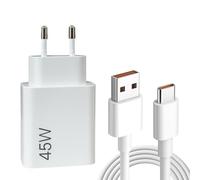 Caricabatterie Xiaomi 45 W, caricatore rapido Redmi Note 14/13/12, con cavo USB-C 6A, adattatore 45 W per Redmi Turbo 4 Pro, F7 Ultra e altre marche