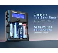 caricabatterie XTAR L4pro per pile ricaricabili AA & AAA litio 1,5v o nimh 1,2v