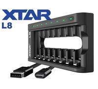 Xtar L8-The Fastest Type-C 1.5V Li-ion and 1.2V Ni-MH AA/AAA battery charger