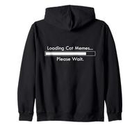 Caricamento di Cat Mames Please Wait Funny Dank Cat Memes Kitty Felpa con Cappuccio