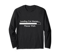 Caricamento di Cat Mames Please Wait Funny Dank Cat Memes Kitty Maglia a Manica