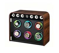 Caricaorologi for orologi automatici 2/4/6/9 ultrasilenziosi, con luce | Rotatore dell'orologio 5 modalità di rotazione, luci a LED integrate, con motore super silenzioso.(6 tables)