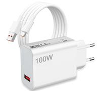 Caricatore 100W e Cavo USB C per Xiaomi Redmi Note 15 Pro+ POCO F8 Pro F8 Ultra 17 Pro MAX 5G,Rapida Ricarica Turbo Adattatore di Caricabatterie e 1Metro Cavo Tipo C da 6A per Xiaomi Redmi K90 Pro Max