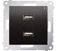 Caricatore 2x USB modulo 2.1 A 5V DC 230V antracite Simon54 DC2USB.01/48
