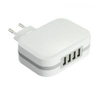 Caricatore 4 USB da muro 6.8A Fast Charge Smart IC Electraline 70063