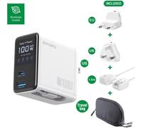 Caricatore 4smarts GaN Flex Screen AI 100W USB-C e USB-A 3 Porte