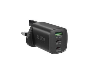 Caricatore 65W 2 USB-C + USB-A con spina UK