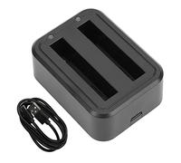 Caricatore a doppia batteria per un x3 - ricarica rapida di tipo C, ricarica doppia simultanea, progettazione di protezione della sicurezza, luci degli indicatori per lo stato di