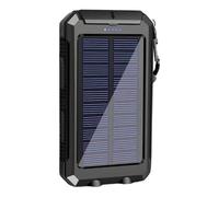 Caricatore a energia solare da 10000 mAh, alimentazione esterna portatile con bussola e doppia luce LED, caricabatterie portatile impermeabile per campeggio ed escursionismo, dispositivo antiurto con