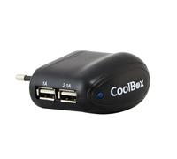 Caricatore a muro CoolBox UX-2 2 porte USB 2500mA Nero
