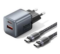 Caricatore a muro GaN Vention TZ-FEWH0-EU 30W USB-C e USB-A Grigio