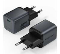 Caricatore a Muro GaN Vention USB-C 20W Grigio Antracite