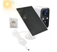 Caricatore a pannello solare - 1,1 m, alloggiamento in ABS, connettore MicroUSB con regolabile | Alimentatore per telecamera esterna con supporto di ricarica solare continuo per sistemi di moni