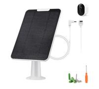 Caricatore a pannello solare compatibile con Arlo Pro 6/6 XL, 6V 4W pannello solare per videocamera di sicurezza Arlo Pro 2K HDR (6a generazione, 2025 rilascio), IP65 resistente alle intemperie, spina