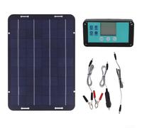 Caricatore a pannello solare da 18 V 60 W con controller, doppia USB per ricarica rapida QC3.0 e PD, silicio policristallino per la manutenzione della batteria di auto, camper, barca (A)
