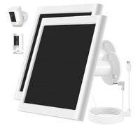 Caricatore a pannello solare per fotocamera ad anello, compatibile con batteria Ri ng Stick Up Cam, Ring Spotlight Plus/Pro, Ri ng Stick up Pro, impermeabile 6 W5 V (bianco, confezione da 2)