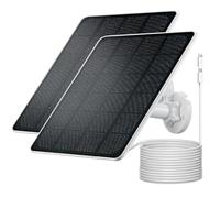 Caricatore a pannello solare per fotocamera Arlo Essential 2K Outdoor (2a generazione)/Essential XL (2a generazione)/fotocamera Essential Spotlight, USB C e spina micro USB, cavo da 3 m, resistente