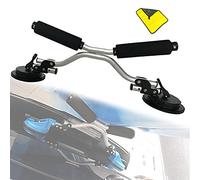 Caricatore a Rulli Kayak con Asciugamano Assorbente, Assistente Al Carico Kayak con Supporto per Ventose per Impieghi Gravosi, Accessori Kayak in Alluminio per Montaggio Rullo Sul Tetto Dell'auto