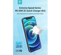 Caricatore ac/usb devia rapido power delivery 2usb type-c 35w