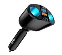 Caricatore Accendisigari Auto USB C QC3.0 e PD 12V/24V 120W, Accendisigari Multiplo con USB Presa, Sdoppiatore Accendisigari con Voltmeter LED, Accendisigari Auto per Telefono, GPS, Dash Cam, Tablet