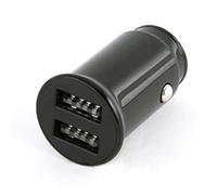 Caricatore accendisigari per auto 2 x USB 2.1 A, colore nero, ideale per caricare dispositivi elettronici durante i viaggi.