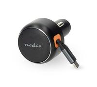 Caricatore accendisigari veicolo NEDIS CCH1C30WBK USB-C retrattile