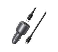 Caricatore - adattatore di rete Ugreen Caricatore per auto EC705, USB + 2x USB-C, 130 W + cavo 5 A di 1 m