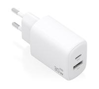 Caricatore Aisens A110-0977 GaN 30W USB-C PD3.0 QC4.0 USB-A QC3.0 Bianco