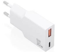 Caricatore Aisens A110-1002 GaN 30W USB-C PD3.0 QC4.0 USB-A QC3.0 Bianco
