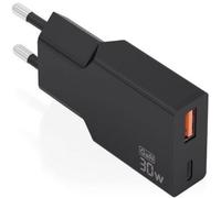 Caricatore Aisens A110-1005 GaN 30W USB-C PD3.0 QC4.0 USB-A QC3.0 Nero