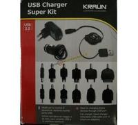 CARICATORE ALIMENTATORE SUPER KIT - 12 ADATTATORI PER SMARTPHONE/CELLULARI NEW