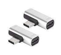 Caricatore Audio Splitter USB-C da 2 Pezzi di Tipo C, Adattatore per Caricabatterie Doppio USB C per Cuffie Splitter di Tipo C per La Ricarica Dell'adattatore da 1 a 2 di Tipo C(Argenteo)