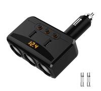 Caricatore Auto 100W 5 in 1 Multi Sdoppiatore Presa Accendisigari per Veicoli a 12V/24V Presa USB Auto Display LED con Doppia USB Interruttore Individuale per GPS, Cellulare,iPad, Dash Cam