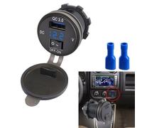 Caricatore Auto 12V/24V Eurowagens ABS Nero USB Ricarica Rapida Presa