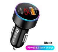 Caricatore Auto 38W PD+USB Accendisigaro Ricarica Rapida LED telefono smartphone
