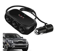 Caricatore Auto | Adattatore Ricarica Auto 12V 24V 3 Prese | Portatile Divisore Display LED Tensione Accessori Veicolo per Tablet Telefono Tutti i Dispositivi