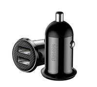 Baseus Grain Pro - Caricabatteria da auto a 2 porte USB, colore: Nero