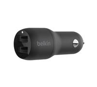 Caricatore auto Belkin BoostCharge doppio USB-A 24 W nero LED