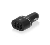 Caricatore Auto Ewent EW1202 3 Porte USB 24W Smart IC Nero