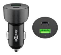 goobay Caricabatteria da auto USB C, 48 W, con tecnologia Power Delivery (PD) e Quick Charge (QC), adattatore da 12 V 24 V, per iPhone 14/13/12 Pro, iPad, Samsung - 39908